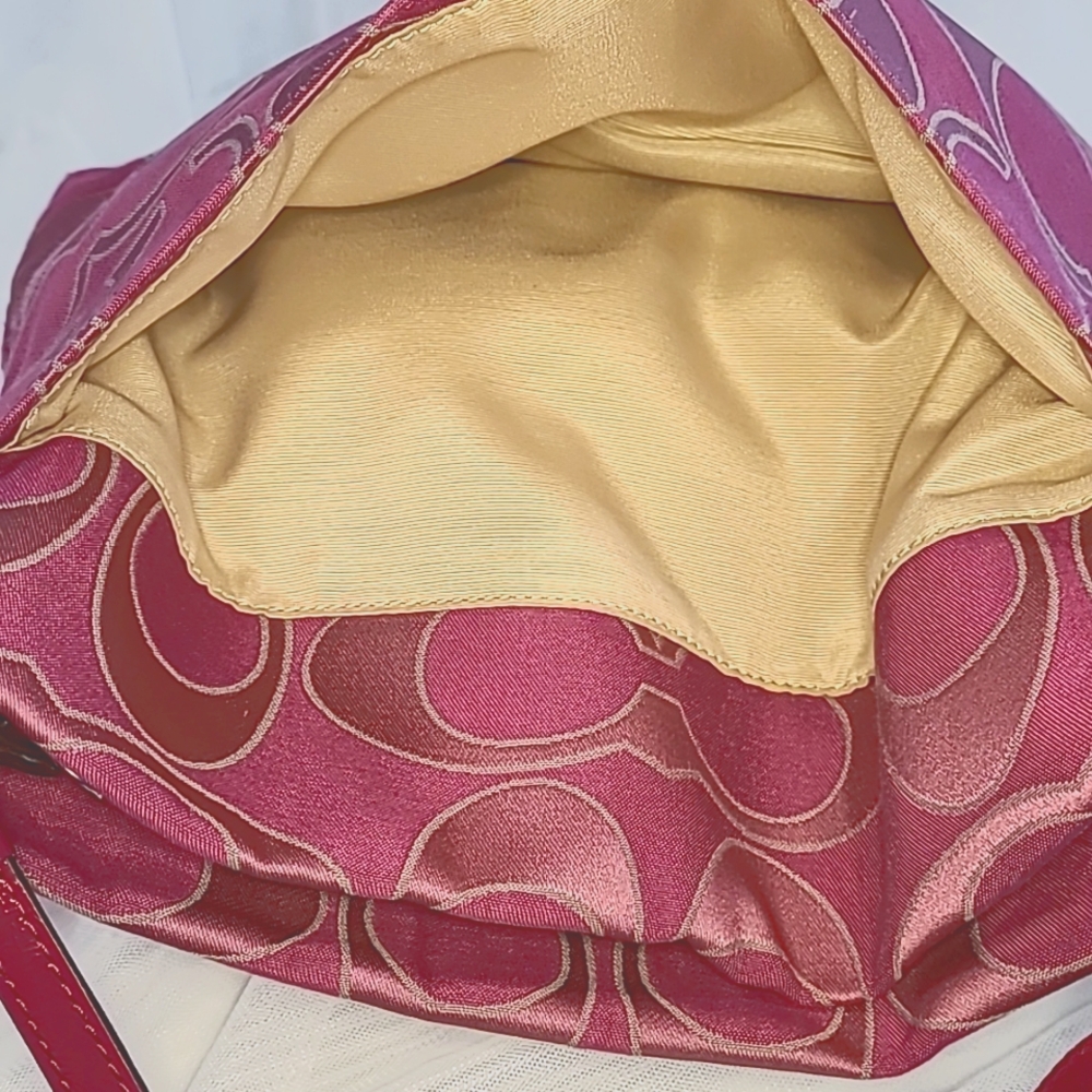Coach Raspberry Signature Shoulder Bag - Picture 7 of 10